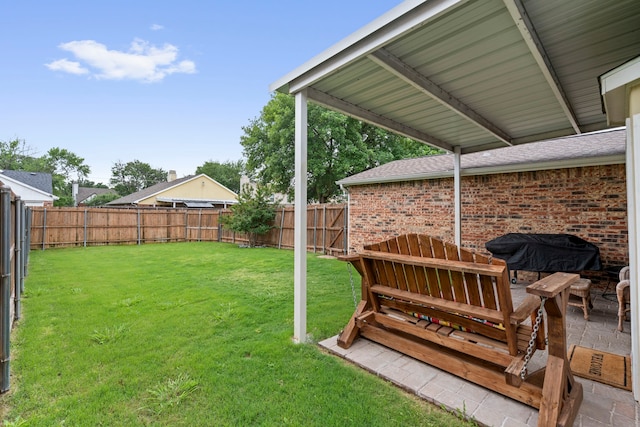 4145 Malone Ave, The Colony, TX 75056 - view of yard featuring a fenced backyard and a patio