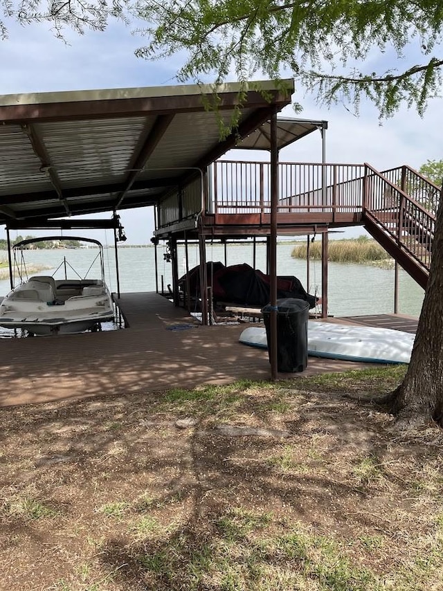 1824 Shady Point Circle Dr, San Angelo, TX 76904 - dock area featuring boat lift and a water view