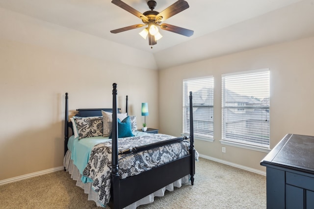 1306 Andrew Ct, Lewisville, TX 75056 - bedroom with light colored carpet, baseboards, and ceiling fan