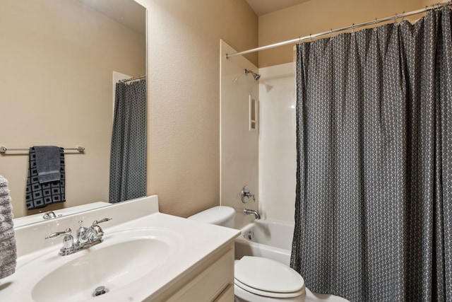 1306 Andrew Ct, Lewisville, TX 75056 - bathroom featuring toilet, vanity, and shower / bath combo