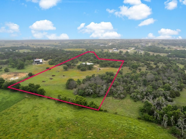 drone / aerial view featuring a rural view