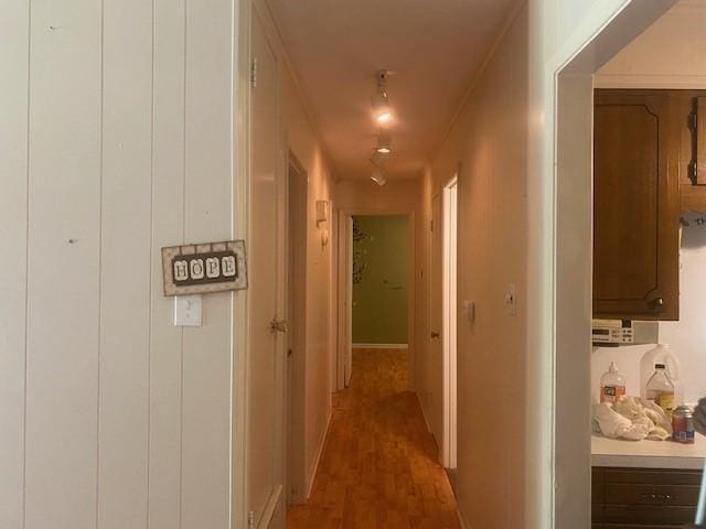 hall featuring light wood finished floors