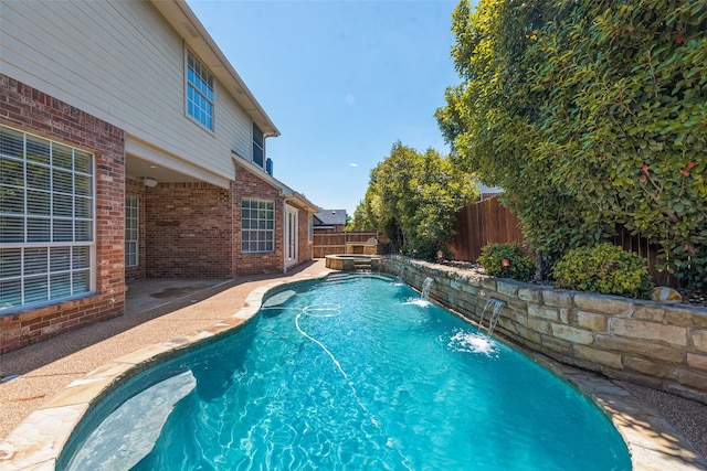 708 Renaissance Ct, Keller, TX 76248 - view of swimming pool with a patio area, an in ground hot tub, a fenced in pool, and a fenced backyard