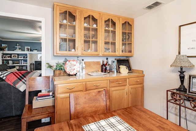 3756 County Road 192, Anson, TX 79501 - bar with wood finished floors and visible vents