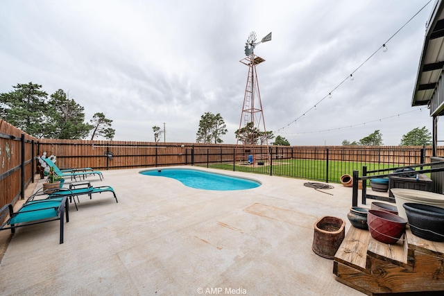 3756 County Road 192, Anson, TX 79501 - view of swimming pool with a fenced backyard, a fenced in pool, and a patio