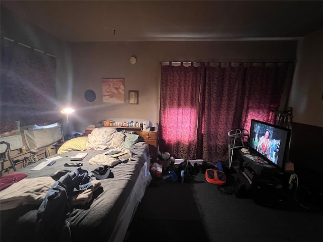 bedroom with carpet
