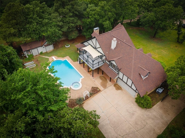 birds eye view of property