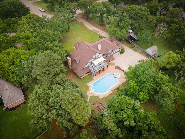 birds eye view of property