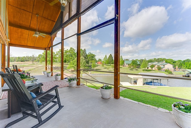 5553 Lakeshore Ct, Log Cabin, TX 75148 - view of patio with a water view