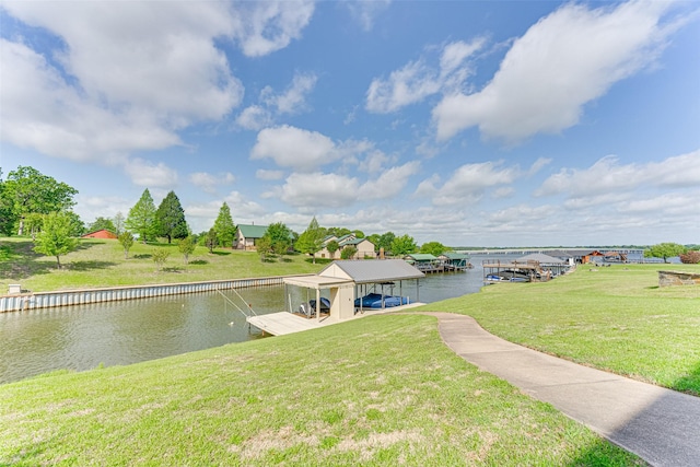 5553 Lakeshore Ct, Log Cabin, TX 75148 - exterior space featuring a boat dock and boat lift