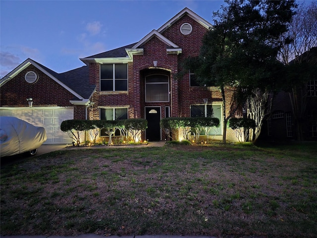 106 Hollywood Blvd, Euless, TX 76040 - traditional-style home featuring a garage, brick siding, and a front yard