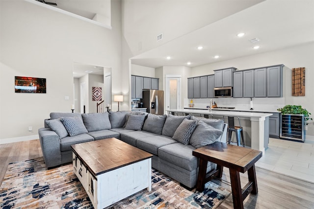 7210 Rustic Rock Rd, Arlington, TX 76001 - rear view of house with ceiling fan, a fenced backyard, an outdoor living space, brick siding, and a patio area