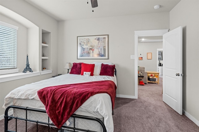 7210 Rustic Rock Rd, Arlington, TX 76001 - bedroom featuring baseboards, carpet flooring, and a ceiling fan