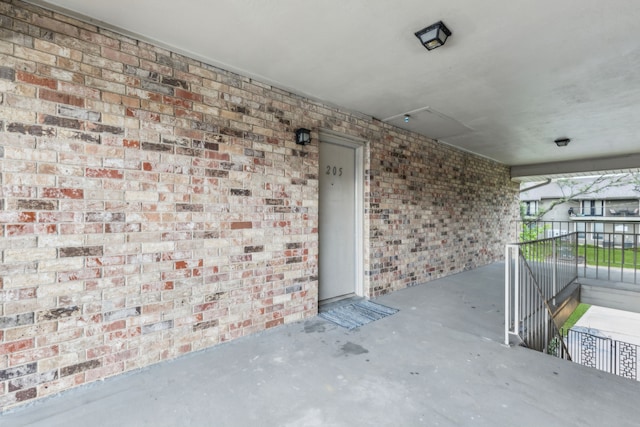 view of patio featuring a porch