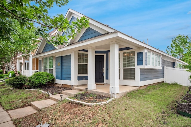 bungalow featuring a porch