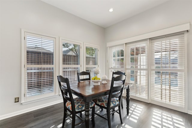 16114 Shadybank Dr, Dallas, TX 75248 - dining room featuring recessed lighting, baseboards, and wood finished floors