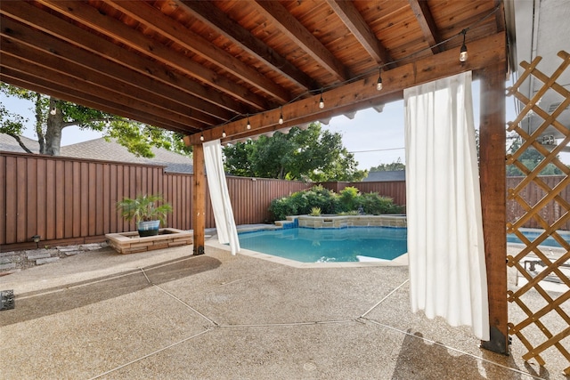 16114 Shadybank Dr, Dallas, TX 75248 - view of pool with a fenced backyard, a fenced in pool, and a patio area