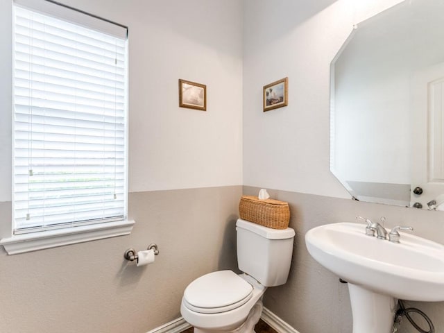 bathroom featuring a sink and toilet