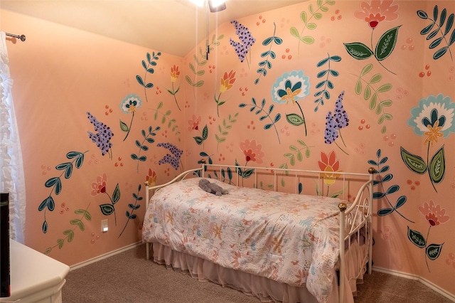 carpeted bedroom with baseboards