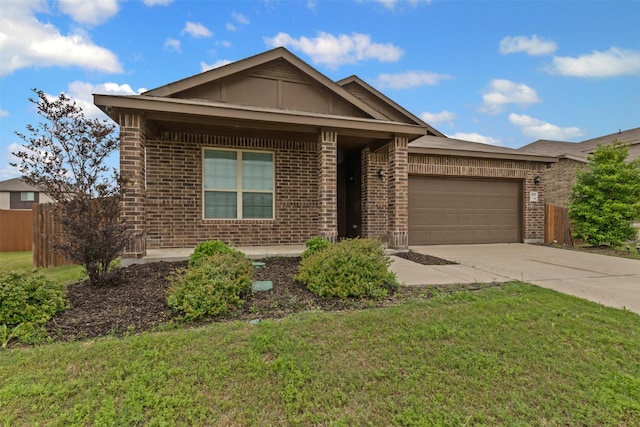 3819 Elkhorn Ln, Forney, TX 75126 - single story home featuring brick siding, an attached garage, and concrete driveway