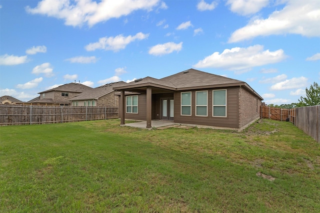 3819 Elkhorn Ln, Forney, TX 75126 - rear view of property with a patio and brick siding