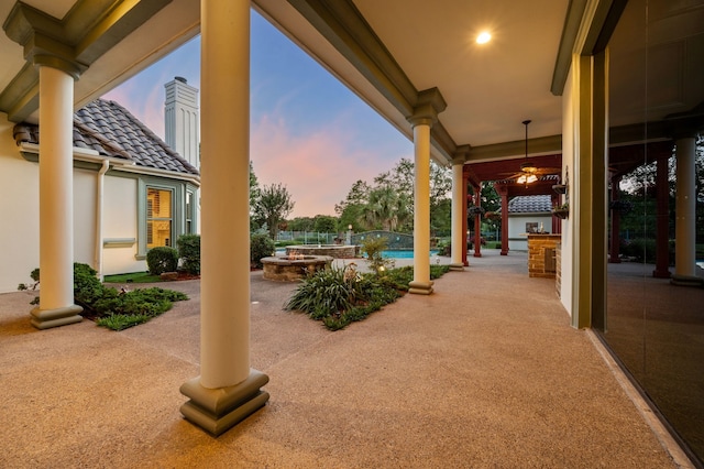 5404 Miramar Ln, Colleyville, TX 76034 - view of patio / terrace with a pool with connected hot tub