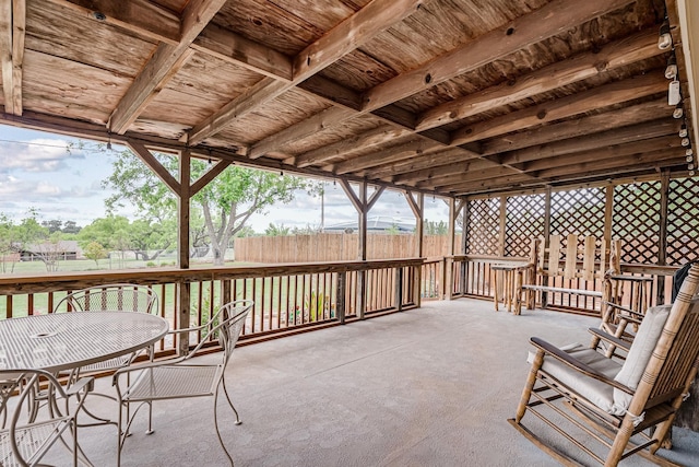 view of patio with fence