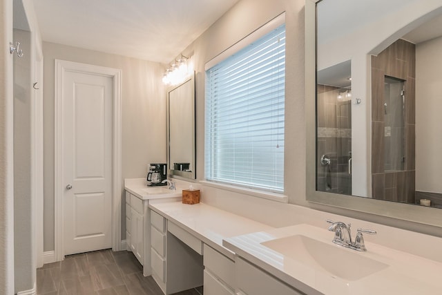 6256 Whitebrush Pl, Fort Worth, TX 76123 - full bathroom featuring a sink, a shower stall, and double vanity