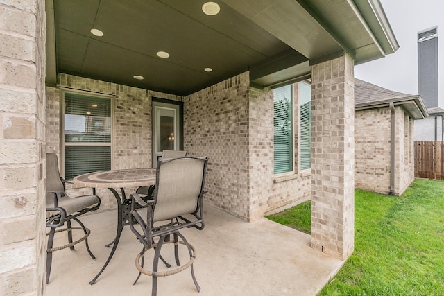 6256 Whitebrush Pl, Fort Worth, TX 76123 - view of patio / terrace featuring fence and outdoor dining area