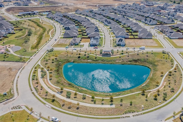 6256 Whitebrush Pl, Fort Worth, TX 76123 - birds eye view of property with a residential view and a water view