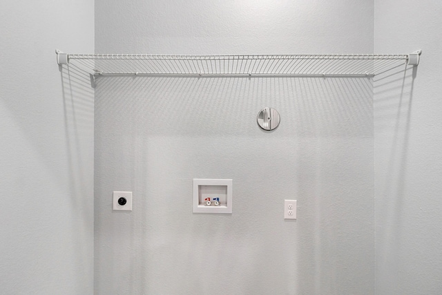 washroom featuring laundry area, electric dryer hookup, and hookup for a washing machine