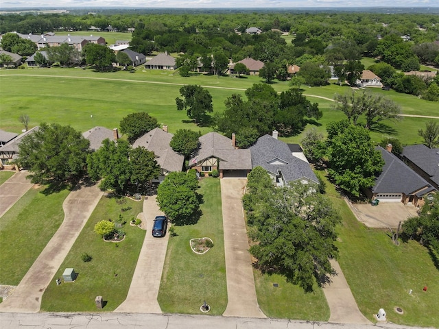 bird's eye view with a residential view