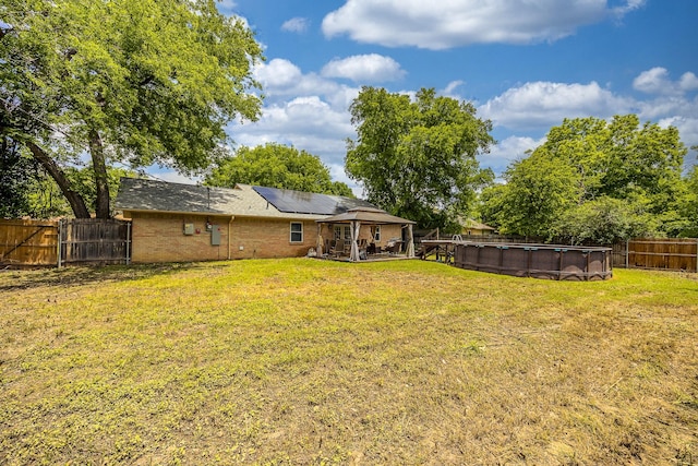 view of yard featuring a gazebo