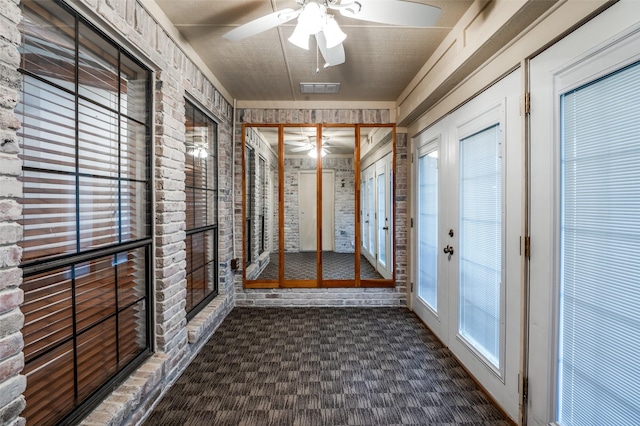 908 Willow Brook Dr, Allen, TX 75002 - unfurnished sunroom featuring french doors, carpet, and visible vents