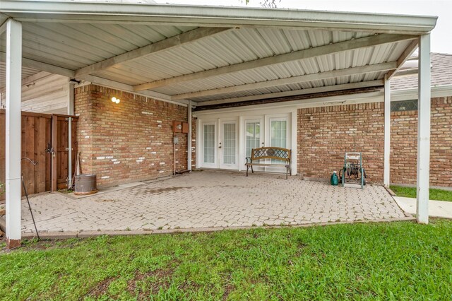 908 Willow Brook Dr, Allen, TX 75002 - view of patio with french doors and fence