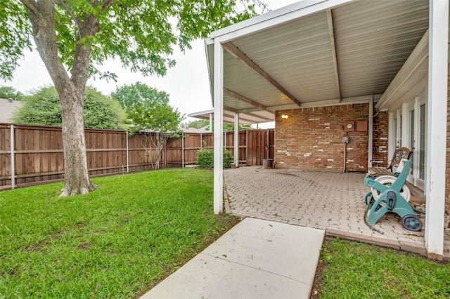 908 Willow Brook Dr, Allen, TX 75002 - view of yard with a fenced backyard and a patio area
