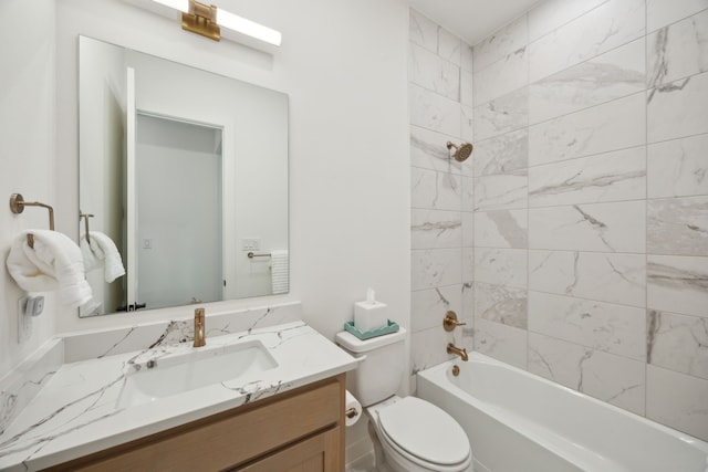 1 Mimosa Pl, Richardson, TX 75080 - bathroom with vanity, toilet, and shower / washtub combination