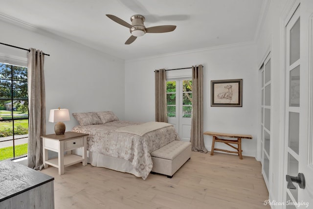 314 Gentilly Cir, Shreveport, LA 71106 - bedroom featuring ornamental molding, light wood finished floors, and multiple windows