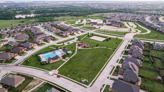 drone / aerial view featuring a residential view
