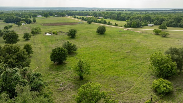 drone / aerial view with a rural view