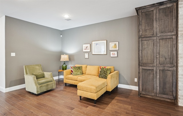 3004 Culver Ave, Celina, TX 75009 - sitting room with baseboards, dark wood finished floors, and visible vents