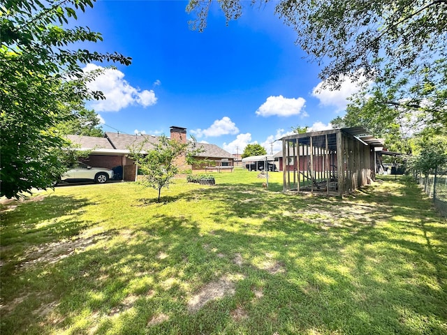 104 W Perry St, Frankston, TX 75763 - view of yard with exterior structure and an outbuilding