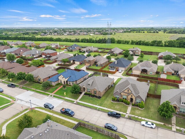bird's eye view with a residential view