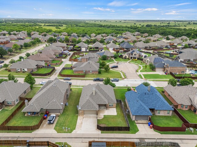 drone / aerial view with a residential view