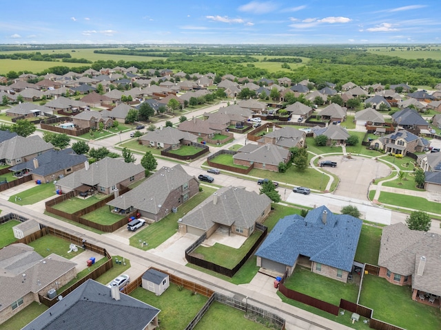 bird's eye view featuring a residential view