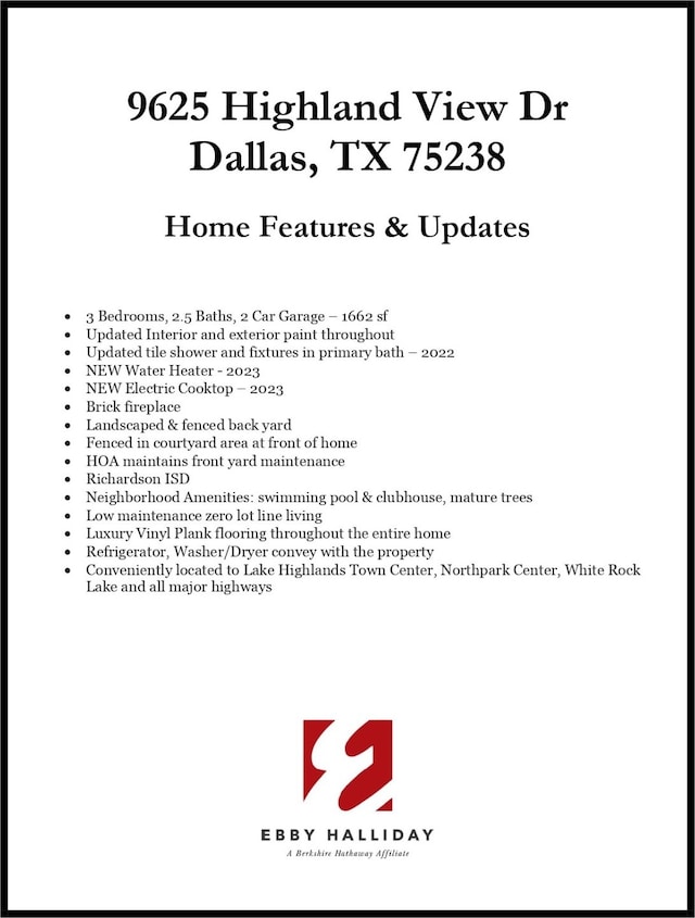 9625 Highland View Dr, Dallas, TX 75238 - view of a document