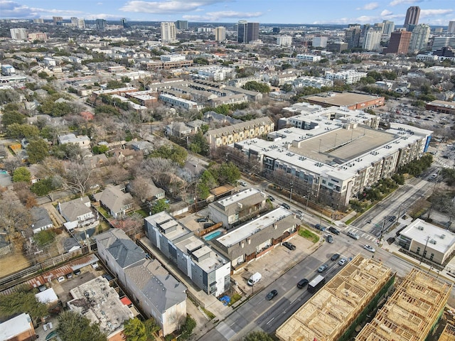 bird's eye view with a view of city