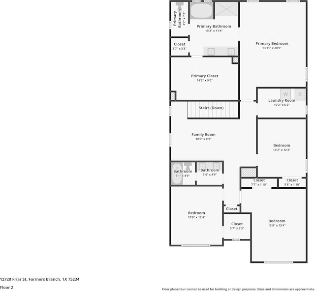 12728 Friar St, Farmers Branch, TX 75234 - view of layout