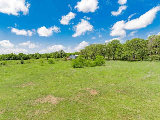 view of yard with a rural view