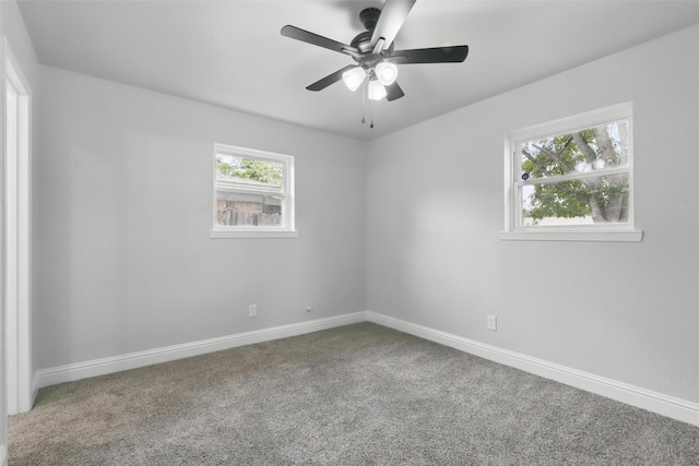 2708 Ash Park Dr, Richland Hills, TX 76118 - spare room featuring carpet, baseboards, and ceiling fan
